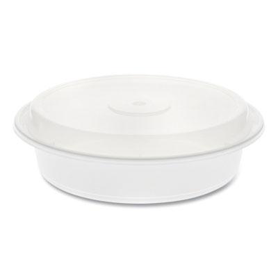 View larger image of newspring versatainer microwavable containers, round, 35 oz, 8 x 8 x 2.5, white/clear, plastic, 150/carton