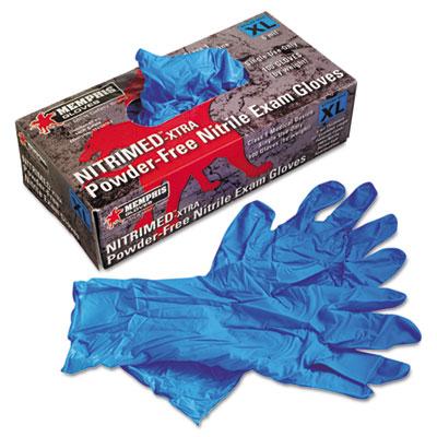 View larger image of Nitri-Med Disposable Nitrile Gloves, Blue, X-Large, 100/Box