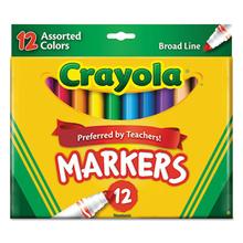 Non-Washable Marker, Broad Bullet Tip, Assorted Colors, Dozen