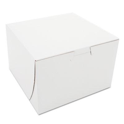 View larger image of White One-Piece Non-Window Bakery Boxes, 6 x 6 x 4, White, Paper, 250/Bundle