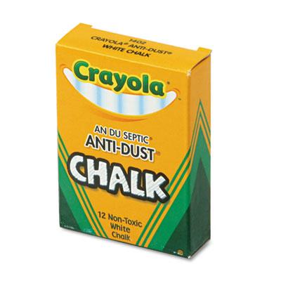 View larger image of Nontoxic Anti-Dust Chalk, White, 12 Sticks/Box