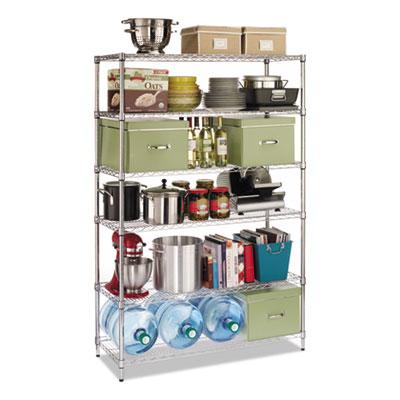 View larger image of NSF Certified 6-Shelf Wire Shelving Kit, 48w x 18d x 72h, Silver