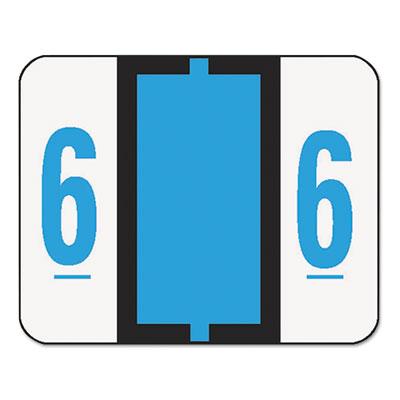 View larger image of Numerical End Tab File Folder Labels, 6, 1 x 1.25, White, 500/Roll