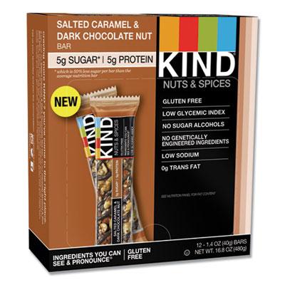 View larger image of Nuts and Spices Bar, Salted Caramel and Dark Chocolate Nut, 1.4 oz, 12/Pack