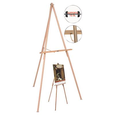 View larger image of Oak Display Tripod Easel, 60" High, Wood/Brass