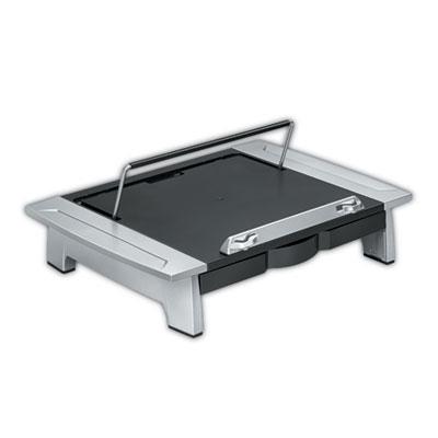 View larger image of Office Suites Monitor Riser Plus, 19.88" x 14.06" x 4" to 6.5", Black/Silver, Supports 80 lbs