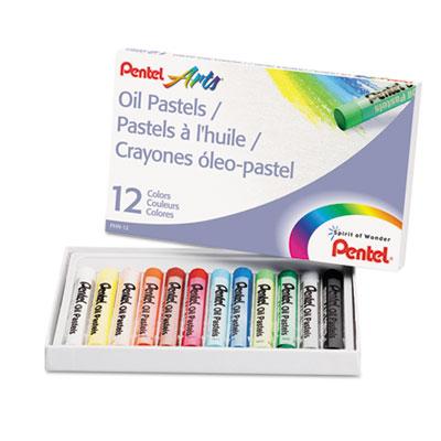 View larger image of Oil Pastel Set With Carrying Case, 12 Assorted Colors, 0.38" Dia X 2.38", 12/set