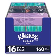 On The Go Packs Facial Tissues, 3-Ply, White, 10/Pouch, 16 Pouches/Pack, 6 Packs/Carton