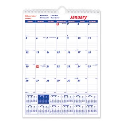 View larger image of Twin-Wirebound Wall Calendar, One Month per Page, 8 x 11, White Sheets, 12-Month (Jan to Dec): 2023