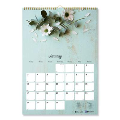View larger image of Romantic Wall Calendar, Romantic Floral Photography, 12 x 17, Multicolor/White Sheets, 12-Month (Jan to Dec): 2024