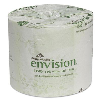 View larger image of One-Ply Bathroom Tissue, Septic Safe, 1-Ply, White, 1210 Sheets/Roll, 80 Rolls/Carton