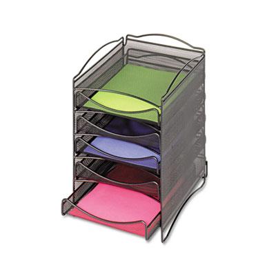 View larger image of Onyx Stackable Literature Organizer, Five-Drawer, 10.25 x 12.75 x 15.25, Black
