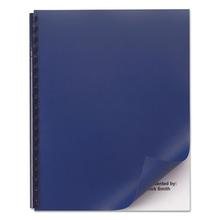 Opaque Plastic Presentation Binding System Covers, 11 x 8 1/2, Navy, 50/Pack