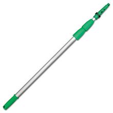Opti-Loc Aluminum Extension Pole, 14ft, Three Sections, Green/Silver