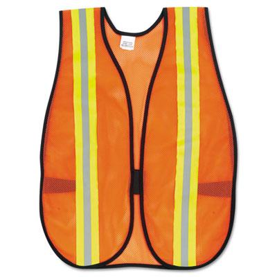 View larger image of Orange Safety Vest, 2 in. Reflective Strips, Polyester, Side Straps, One Size