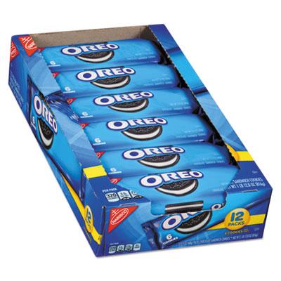 View larger image of Oreo Cookies Single Serve Packs, Chocolate, 2.4 oz Pack, 6 Cookies/Pack, 12 Packs/Box