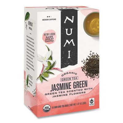 View larger image of Organic Teas and Teasans, 1.27 oz, Jasmine Green, 18/Box