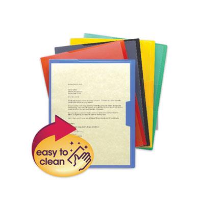 View larger image of Organized Up Poly Opaque Project Jackets, Letter Size, Assorted Colors, 5/Pack
