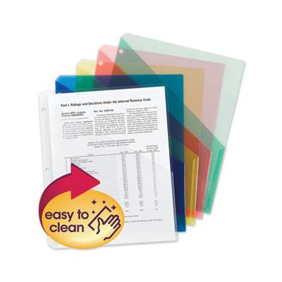 View larger image of Organized Up Poly Slash Jackets, 2-Sections, Letter Size, Assorted Colors, 5/Pack