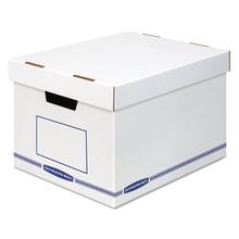 Organizer Storage Boxes, X-Large, 12.75" x 16.5" x 10.5", White/Blue, 12/Carton