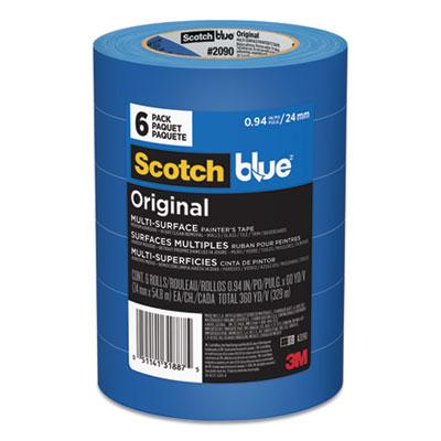 View larger image of Original Multi-Surface Painter's Tape, 3" Core, 0.94" x 60 yds, Blue, 6/Pack
