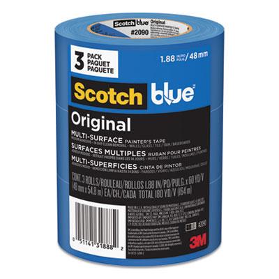 View larger image of Original Multi-Surface Painter's Tape, 3" Core, 1.88" x 60 yds, Blue, 3/Pack