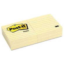 Original Pads in Canary Yellow, 3 x 3, Lined, 100-Sheet, 6/Pack