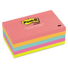 Original Pads in Cape Town Colors, 3 x 5, Lined, 100-Sheet, 5/Pack