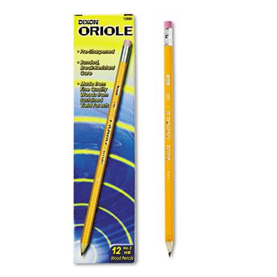 View larger image of Oriole Presharpened Pencils, HB (#2), Black Lead, Yellow Barrel, Dozen
