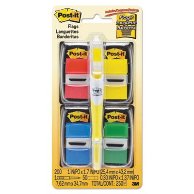 View larger image of Page Flag Value Pack, Assorted, 200 1" Flags + Highlighter with 50 0.5" Flags