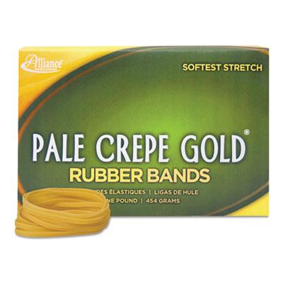View larger image of Pale Crepe Gold Rubber Bands, Size 117B, 0.06" Gauge, Golden Crepe, 1 lb Box, 300/Box