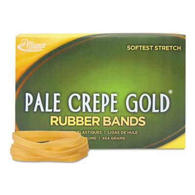 View larger image of Pale Crepe Gold Rubber Bands, Size 64, 0.04" Gauge, Golden Crepe, 1 lb Box, 490/Box