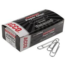 Premium Heavy-Gauge Wire Paper Clips, Jumbo, Smooth, Silver, 100 Clips/Box, 10 Boxes/Pack