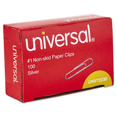 View larger image of Paper Clips, #1, Nonskid, Silver, 100 Clips/Box, 10 Boxes/Pack