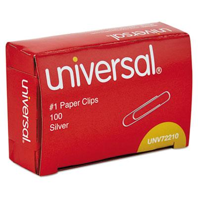 View larger image of Paper Clips, #1, Smooth, Silver, 100 Clips/Box, 10 Boxes/Pack