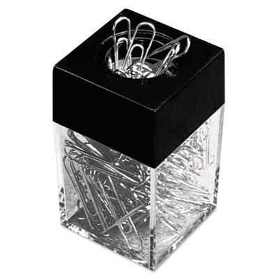 View larger image of Paper Clips with (1) Magnetic-Top Desktop Dispenser, #1, Smooth, Silver, 100 Clips/Pack, 12 Packs/Box