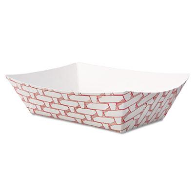 View larger image of Paper Food Baskets, 1/2 lb Capacity, Red/White, 1000/Carton