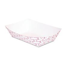 Paper Food Baskets, 1/4 lb Capacity, Red/White, 1000/Carton