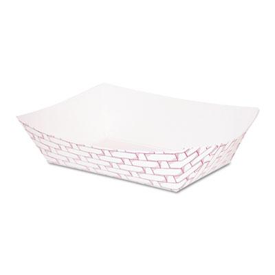 View larger image of Paper Food Baskets, 1 lb Capacity, Red/White, 1000/Carton