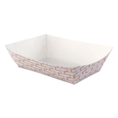 View larger image of Paper Food Baskets, 2.5lb Capacity, Red/White, 500/Carton