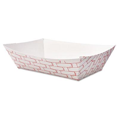 View larger image of Paper Food Baskets, 2lb Capacity, Red/White, 1000/Carton