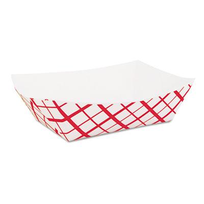 View larger image of Paper Food Baskets, 2 lb Capacity, Red/White, Paper, 1,000/Carton