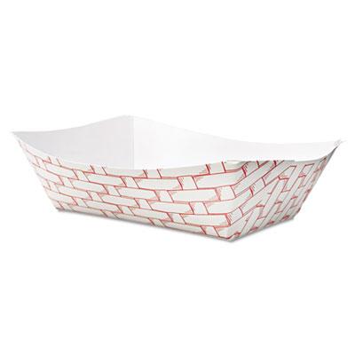 View larger image of Paper Food Baskets, 3lb Capacity, Red/White, 500/Carton