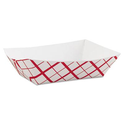 View larger image of Paper Food Baskets, 3 lb Capacity, 7.2 x 4.95 x 1.94, Red/White, Paper, 500/Carton