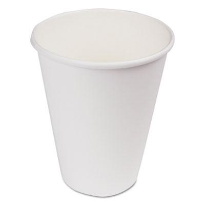 View larger image of Paper Hot Cups, 12 oz, White, 50 Cups/Sleeve, 20 Sleeves/Carton