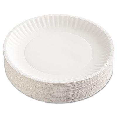 View larger image of Paper Plates, 9" Diameter, White, 100/Pack, 12 Packs/Carton