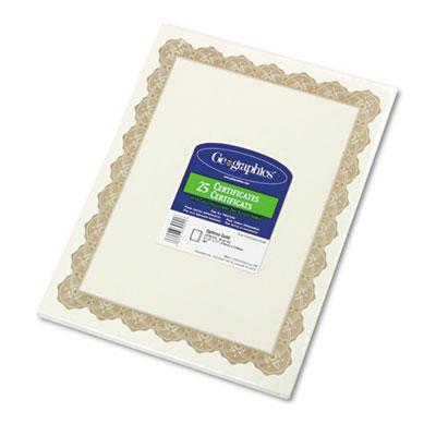View larger image of Parchment Paper Certificates, 8.5 X 11, Optima Gold With White Border, 25/pack