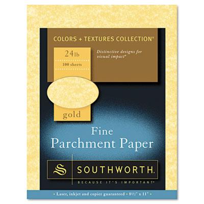 View larger image of Parchment Specialty Paper, 24 lb, 8.5 x 11, Gold, 100/Pack