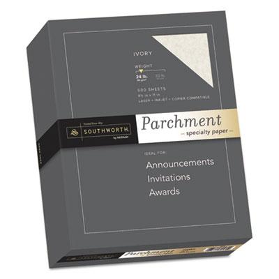 View larger image of Parchment Specialty Paper, 24 lb, 8.5 x 11, Ivory, 500/Ream