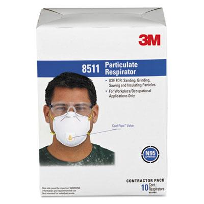 View larger image of Particulate Respirator w/Cool Flow Exhalation Valve, Standard Size, 10/Box